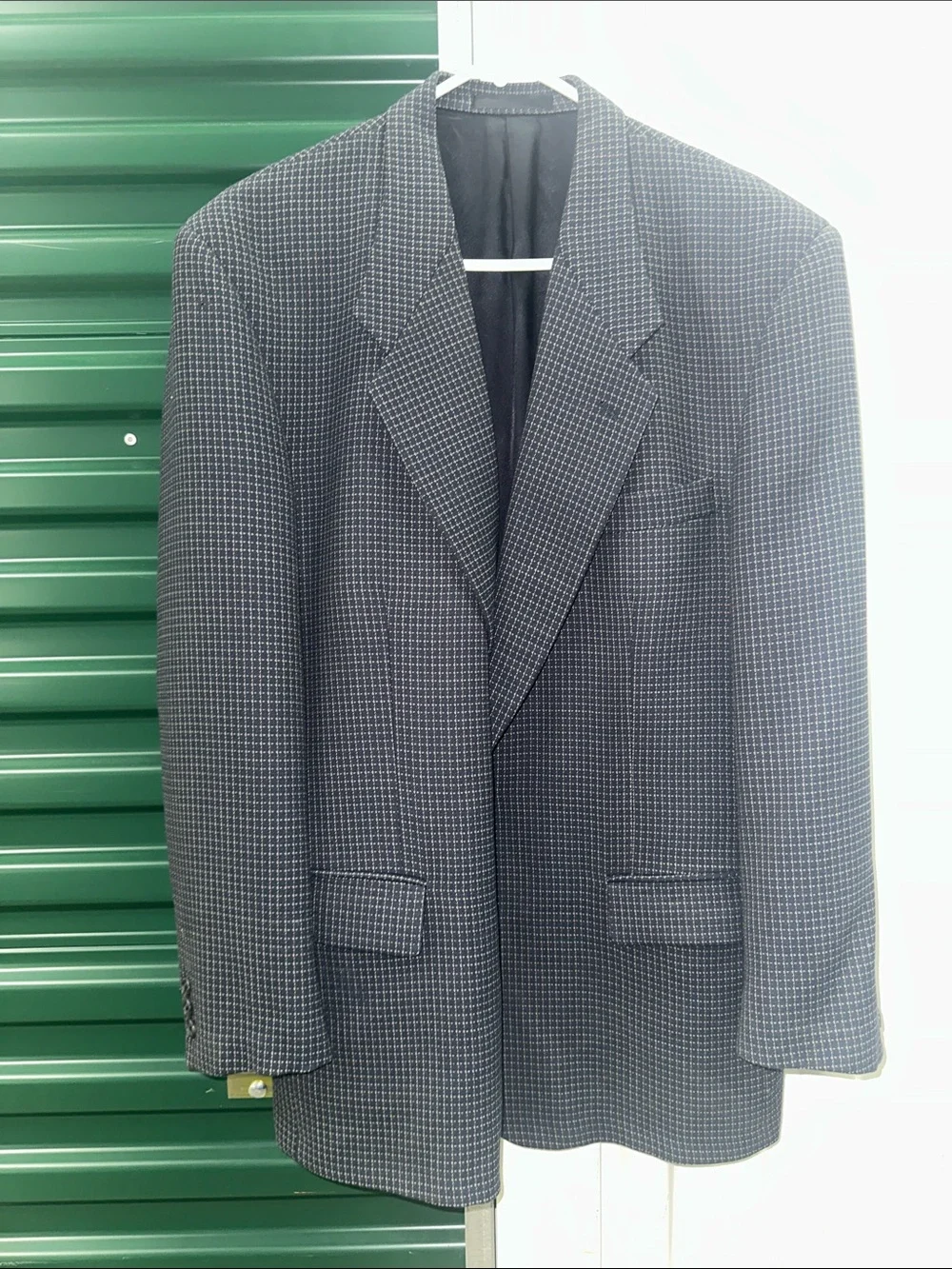 Men's Navy/ tan Check Blazer - Classic Tailored Look